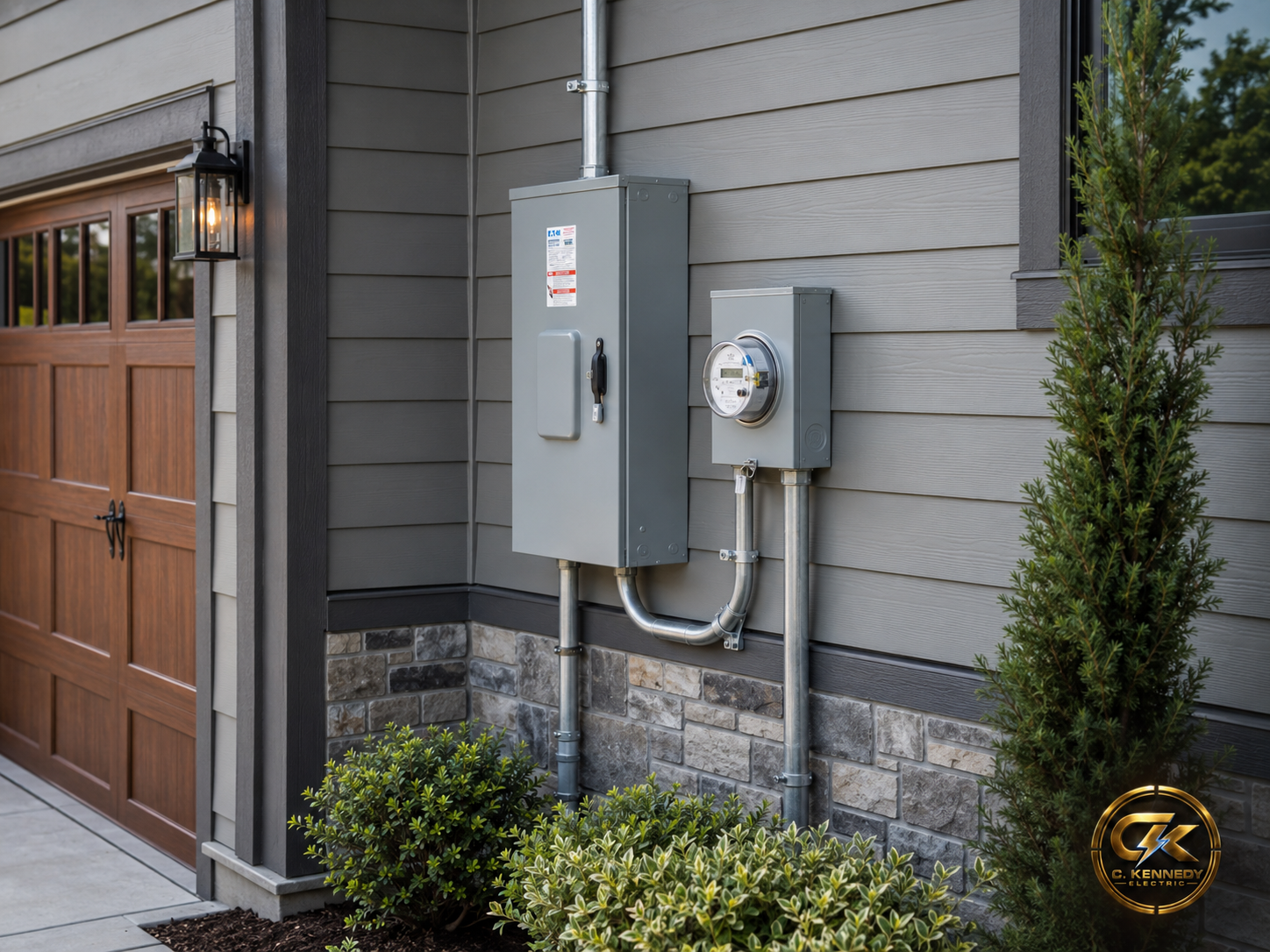 Residential exterior panel disconnect and smart meter — C. Kennedy Electric