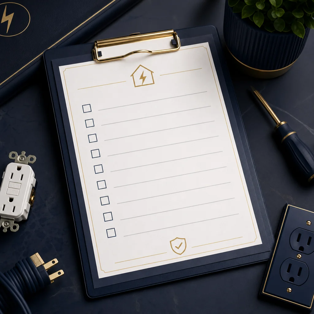 Free Home Electrical Inspection Checklist preview — blurred tease
