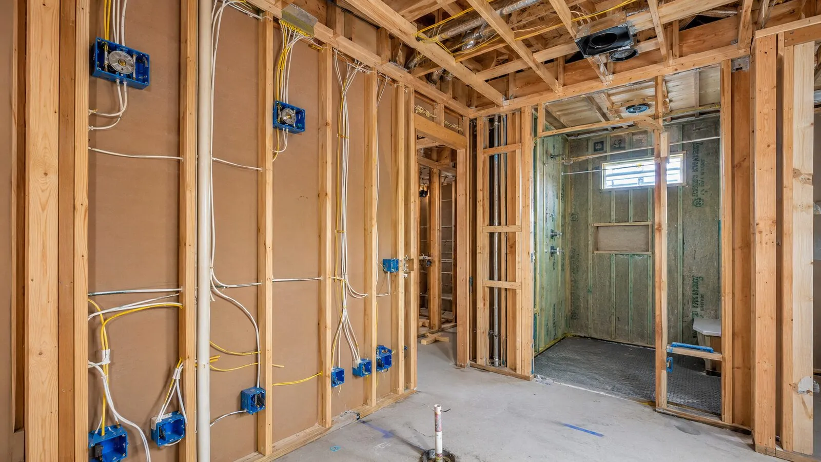 Detailed rough-in with outlet boxes — C. Kennedy Electric