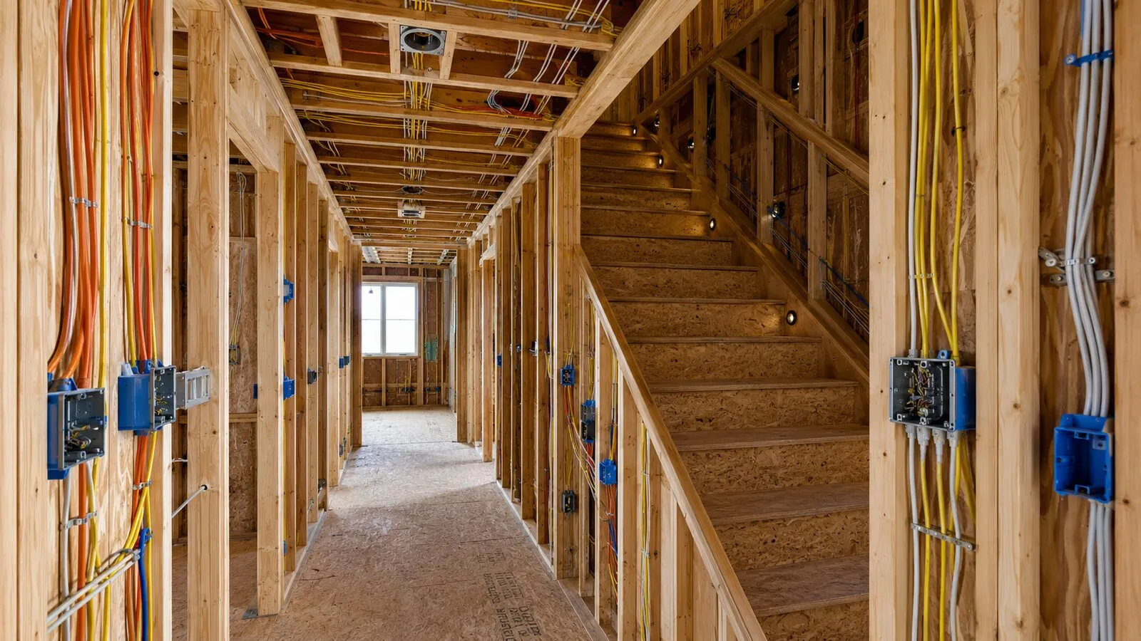 Hallway and staircase rough-in wiring — C. Kennedy Electric