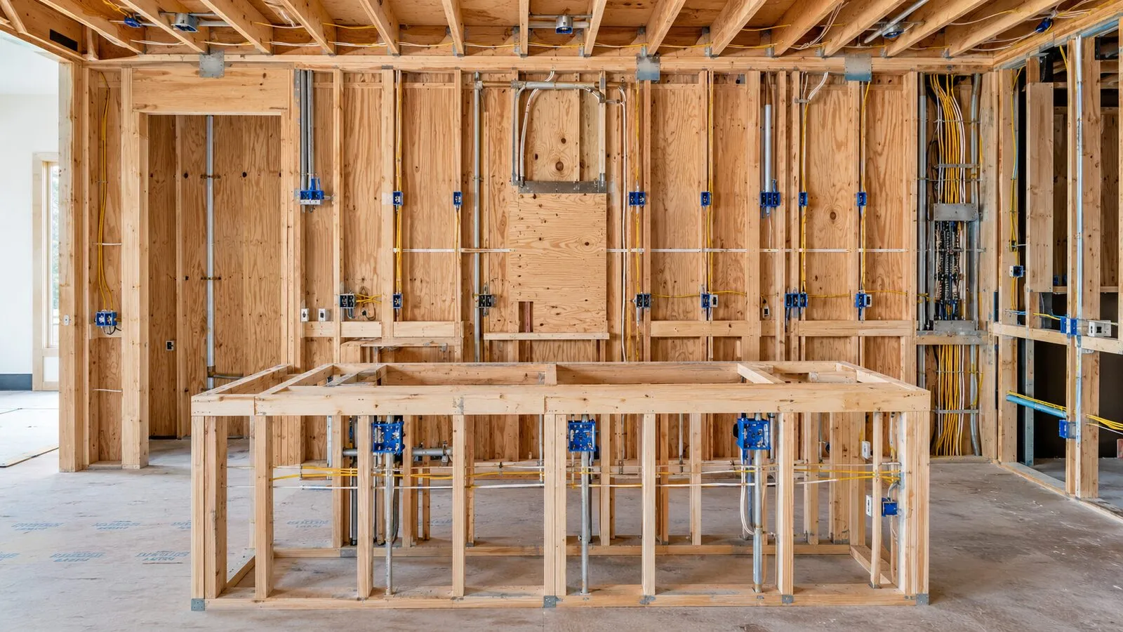 Kitchen island rough-in — C. Kennedy Electric